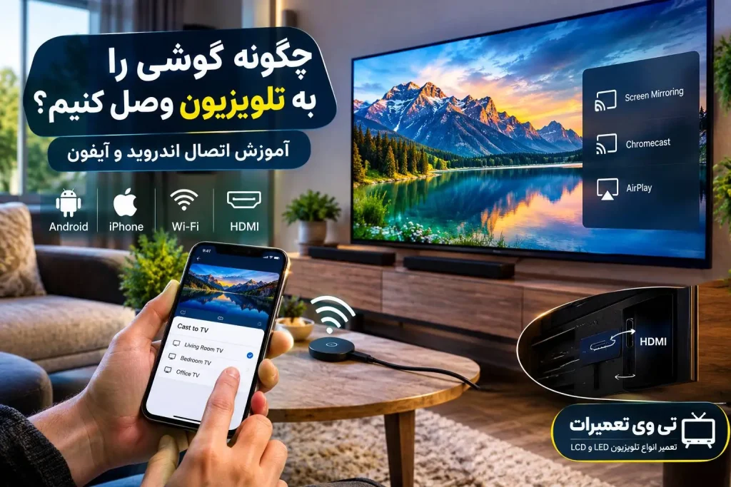 چگونه گوشی را به تلویزیون وصل کنیم